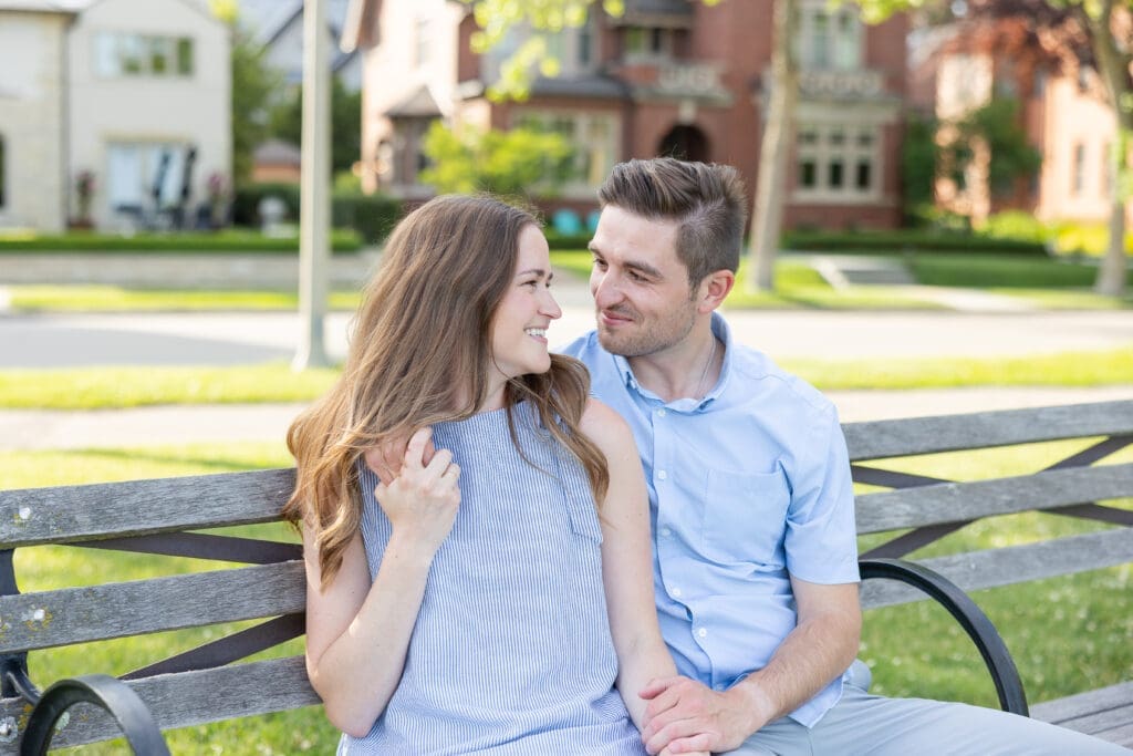 Up close photo of the newly engaged couple.