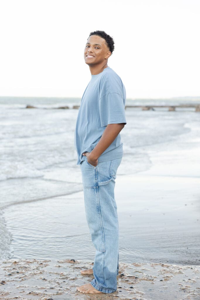 Senior photography session on the beach at Doctors Park 