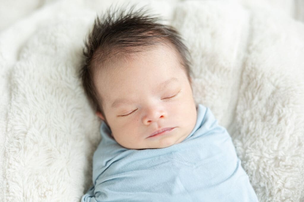 Natural light newborn portraits at Studio North Milwaukee


